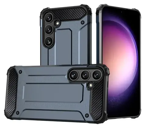 Hurtel Hybrid Armor Camshield modrá / Kryt / Ochrana kamery / Kovový kroužek / Samsung Galaxy S25+