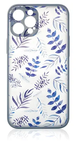 Hurtel Design Case iPhone 12 Pro Max tmavě modrá / Ochranný kryt / Květinový motiv