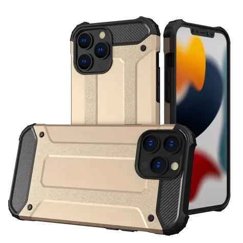 Hurtel Hybrid Armor odolné pouzdro Apple iPhone 13 Pro Max zlatá / Pouzdro / Odolné / Hybrid Armor