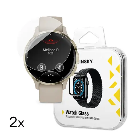 Wozinsky Tvrzené sklo pro Garmin Venu 3S 41mm (2 ks) / Ochranné sklo / Full Glue