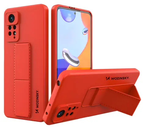 Wozinsky Kickstand Case červená / Kryt / Xiaomi Redmi Note 11 Pro / silikon / stojánek