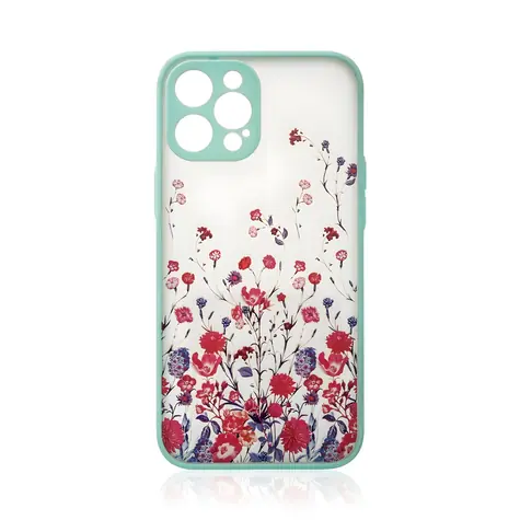 Hurtel Design Case flower světle modrá / Kryt / Apple iPhone 12 Pro