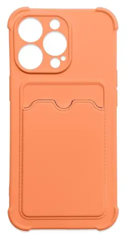 Hurtel Card Armor Case pro iPhone 11 Pro Max oranžová / Kryt / Silikonový / Peněženka na kartu / Zesílené rohy