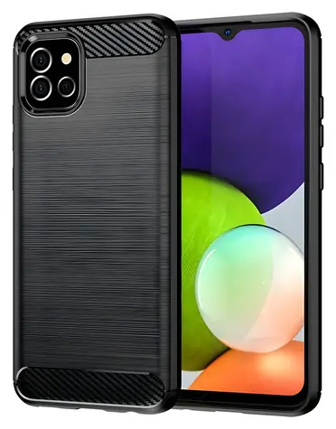 Hurtel Carbon Case černá / Ochranný kryt / Karbonový vzhled / Samsung Galaxy A03s