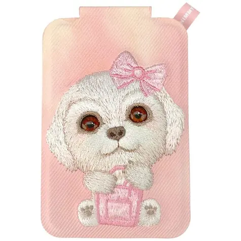 Nimmy Big Eyed Pet 2.0 Dog růžová / Peněženka se stojánkem / Magnetická