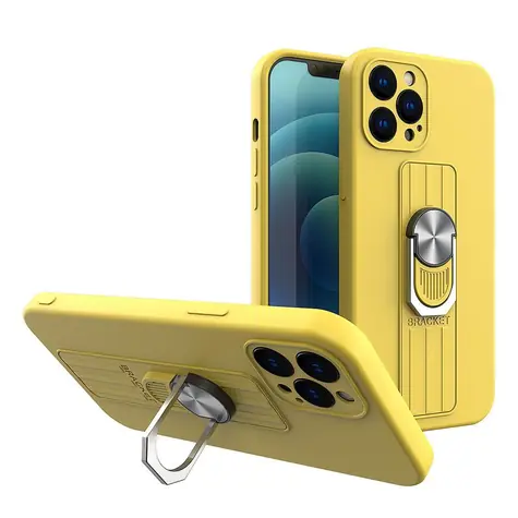 Hurtel Ring Case pro Apple iPhone 11 Pro Max žlutá / Pouzdro / Silikonové / Stojánek / Držák na prst