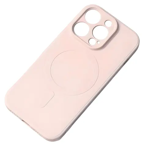 Hurtel Silicone Case MagSafe pro iPhone 15 Pro Max krémová / Kryt / Silikon / MagSafe