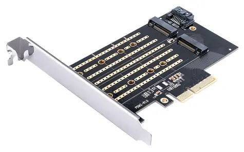 Orico PDM2 černá / PCIe karta pro M.2 NVMe a SATA / PCIe 3.0 x4