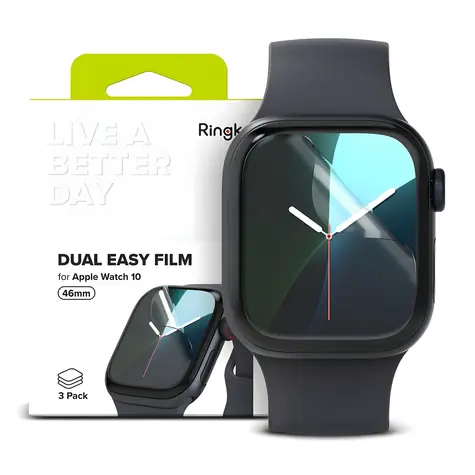Ringke Dual Easy ochranná fólie pro Apple Watch 10 46 mm / Ochranná fólie / 3 ks
