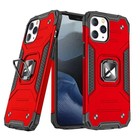 Wozinsky Ring Armor Apple iPhone 14 Pro Max červená / Ochranný kryt / Magnetický prstencový držák