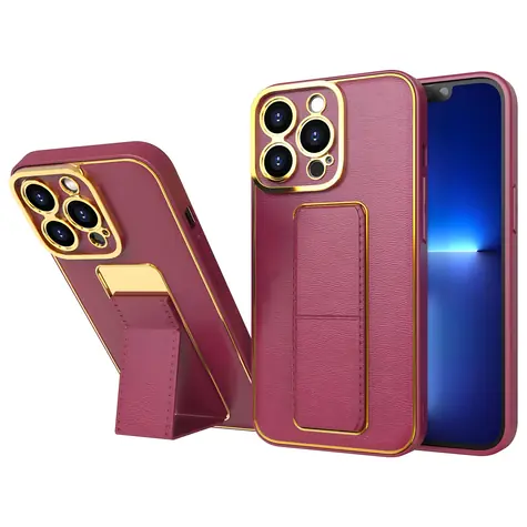 Hurtel Kickstand Case červená / Kryt / Apple iPhone 12 / Stojánek