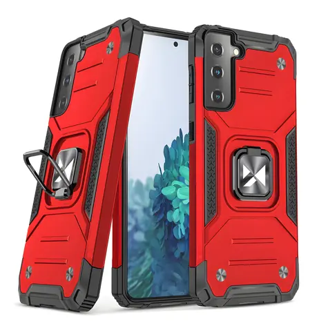 Wozinsky Ring Armor červená / Kryt na mobil / odolný hybridní / magnetický kroužkový držák / Samsung Galaxy S22+