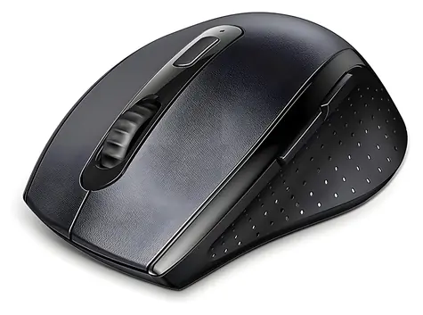 Ugreen bezdrátová ergonomická myš černá / Bezdrátová optická myš / 5 tlačítek / 2x AA baterie