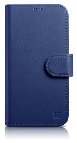 iCarer Wallet Case 2in1 modrá / Pouzdro / Kožené flip / Anti-RFID / Apple iPhone 14 Pro Max
