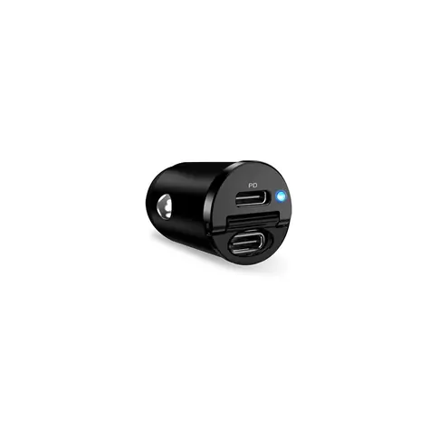 Puro Mini 30W černá / Autonabíječka / 2x USB-C / PD 30W