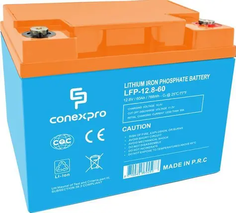 Conexpro LFP-12.8-60 / Baterie / LiFePO4 / 12V/60Ah / T14 / Bluetooth