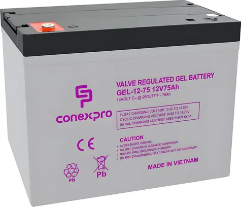 Conexpro GEL-12-75 / Baterie / GEL / 12V/75Ah / Deep Cycle / T14-M6