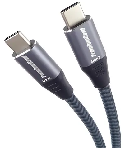 PremiumCord kabel USB-C - USB-C / USB 3.2 Gen 2x2 / 5A / 100W / 20 Gbit/s / Bavlněný oplet / 3 m