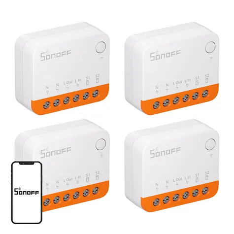 Sonoff MINIR4 Extreme / Chytrý spínač / Wi-Fi / 4 ks