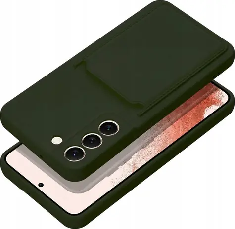 OEM Card Case pouzdro pro Samsung Galaxy A14 4G/5G zelená / Zadní kryt / Prostor pro kreditní kartu