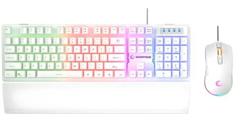 Rampage KM-RX7 Fortuna V2 bílá / Set klávesnice a myši