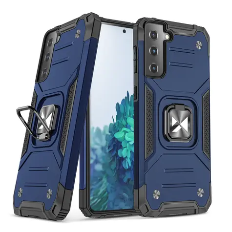 Wozinsky Ring Armor modrá / Kryt na mobil / odolný hybridní / magnetický kroužkový držák / Samsung Galaxy S22+