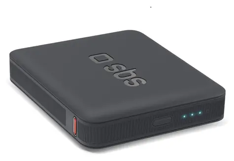 SBS NanoTube černá / Powerbanka / 5000 mAh / 10 W / USB-C / Intelligent Charge