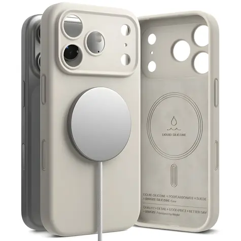 Ringke Silicone Magnetic iPhone 17 Pro béžová / Kryt / MagSafe