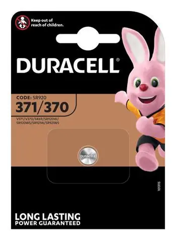 Duracell 371/370 / Knoflíková baterie / Oxid stříbrný / 1,5 V / 1 ks