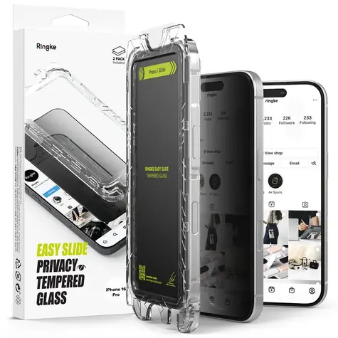 Ringke Easy Slide 2-pack / Ochranné sklo / Privacy / Apple iPhone 16 Pro