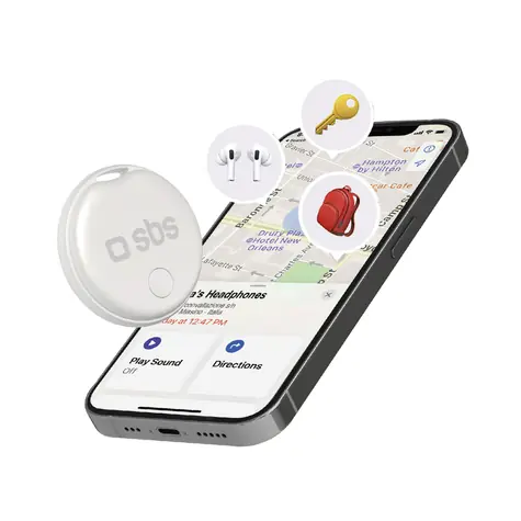 SBS Track My Circle bílá / Lokátor / kompatibilní s Apple Find My