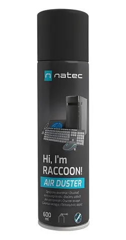 Natec Raccoon NSC-1763 / Stlačený vzduch / 600 ml / Pro PC a elektroniku