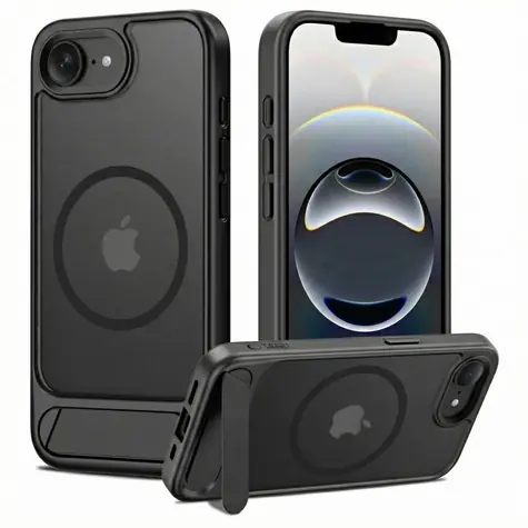 Tech-Protect Magstand MagSafe matná černá / Kryt / Apple iPhone 16e, 17e / MagSafe / stojánek / TPU+PC