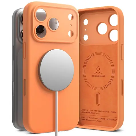 Ringke Silicone Magnetic MagSafe Tangerine / Kryt / Apple iPhone 17 Pro Max / Silikonový / MagSafe