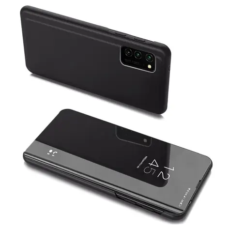 Hurtel Clear View Case Samsung Galaxy A03s černá / Flipové pouzdro / Průhledné okénko