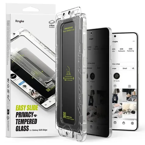 Ringke Easy Slide Privacy 2 ks / Ochranné tvrzené sklo / Privacy filtr / Samsung Galaxy S25 Edge