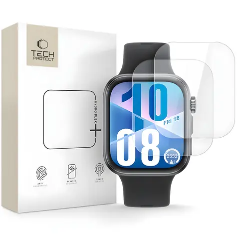 Tech-Protect Hydro Flex+ Huawei Watch Fit 3 a 4 transparentní / Hydrogelová fólie / 2 ks