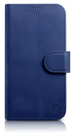 iCarer Wallet Case modrá / Pouzdro / Kožené flip / Anti-RFID / 2v1 peněženka / Apple iPhone 14 Pro