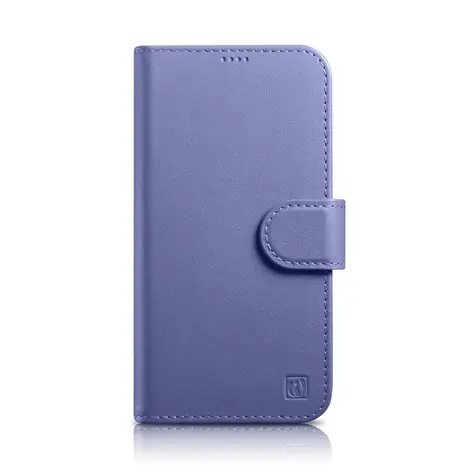 iCarer Wallet Case 2in1 světle fialová / Pouzdro / Kožené flip / Anti-RFID / Apple iPhone 14 Pro Max