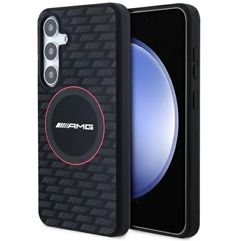 Mercedes-AMG Silicone Carbon Pattern MagSafe černá / Kryt / Samsung Galaxy S24 / silikon / MagSafe