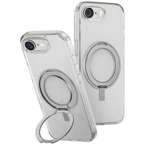 UNIQ Swivix 360 transparentní / Pouzdro / Apple iPhone 16e / 360° otočný stojánek
