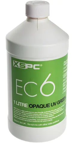 XSPC EC6 neprůhledná zelená / Chladicí kapalina / 1 l / UV aktivní