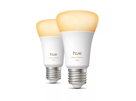 Philips Hue WA 1100 teplá bílá 2 ks / Chytrá LED žárovka / E27 / A60 / 9,5 W / 1100 lm / Bluetooth/Zigbee / stmívatelná
