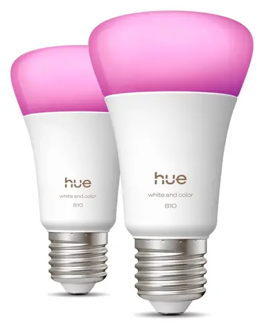 Philips Hue WCA E27 A60 2ks / Chytrá LED žárovka / 810 lm / Bluetooth/Zigbee / stmívatelná