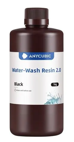 Anycubic UV Water Washable 2.0 černá 1 kg / UV pryskyřice - tekutý tiskový materiál / 365-405 nm