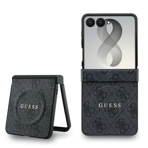 Guess PU Leather 4G Magnetic černá / Zadní kryt / Samsung Galaxy Z Flip 8