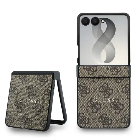 Guess PU Leather 4G Magnetic hnědá / Zadní kryt / Samsung Galaxy Z Flip 8