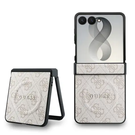 Guess PU Leather 4G Magnetic růžová / Zadní kryt / Samsung Galaxy Z Flip 8