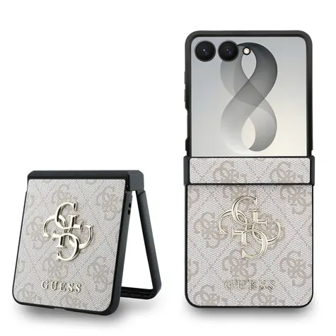 Guess PU 4G Metal Logo růžová / Zadní kryt / Samsung Galaxy Z Flip 8