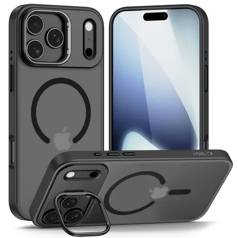 Tech-Protect Magstand MagSafe iPhone 17 Pro Max matná černá / Kryt / TPU+PC / Stojánek / MagSafe